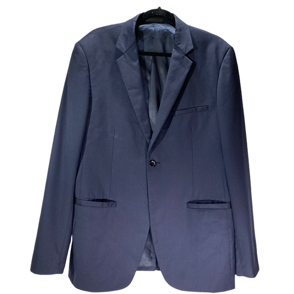 Bagozza Men's Size 44L US / 54 European 100% Wool Navy Lined Sports Jacket - Picture 1 of 9